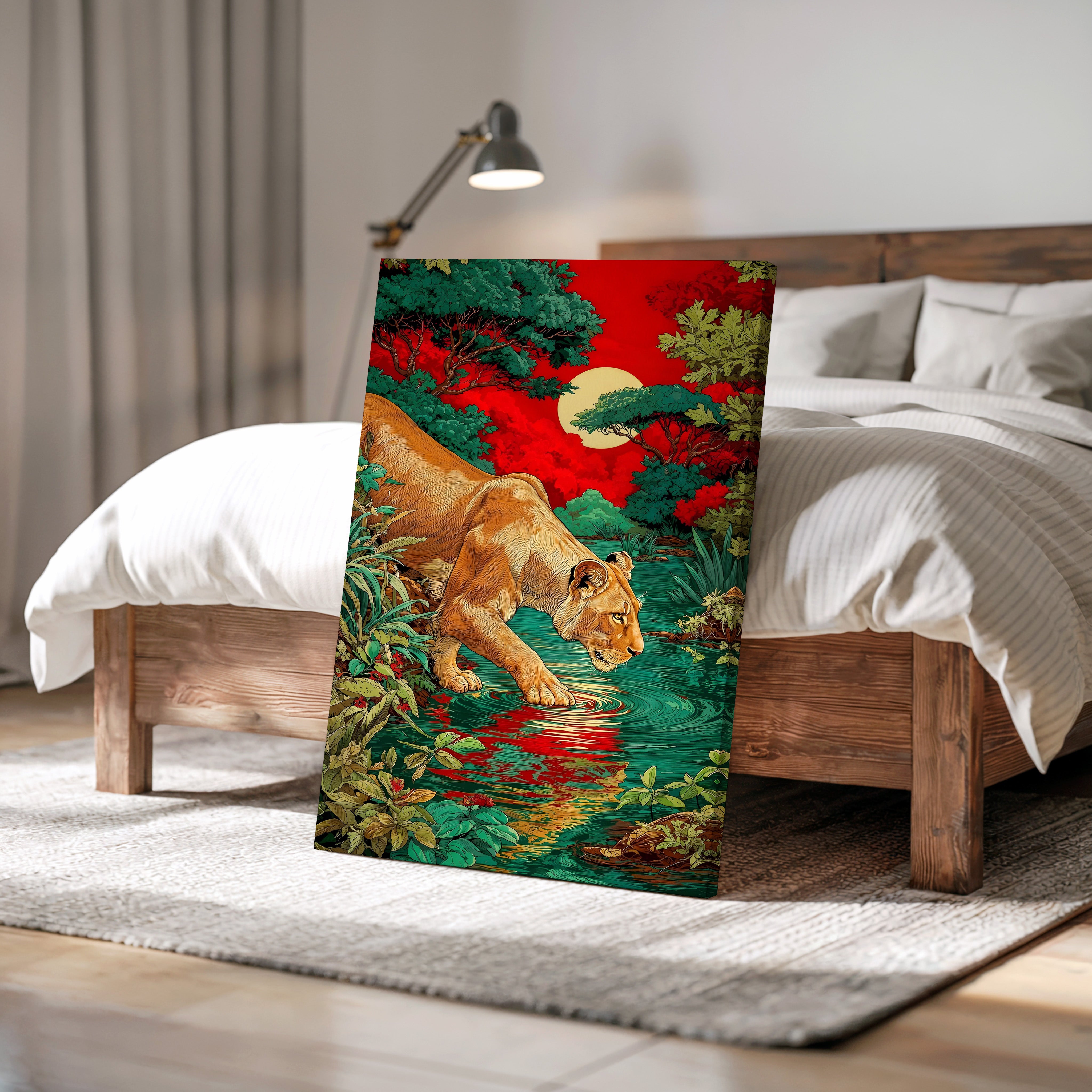 THE DRINKING LIONESS