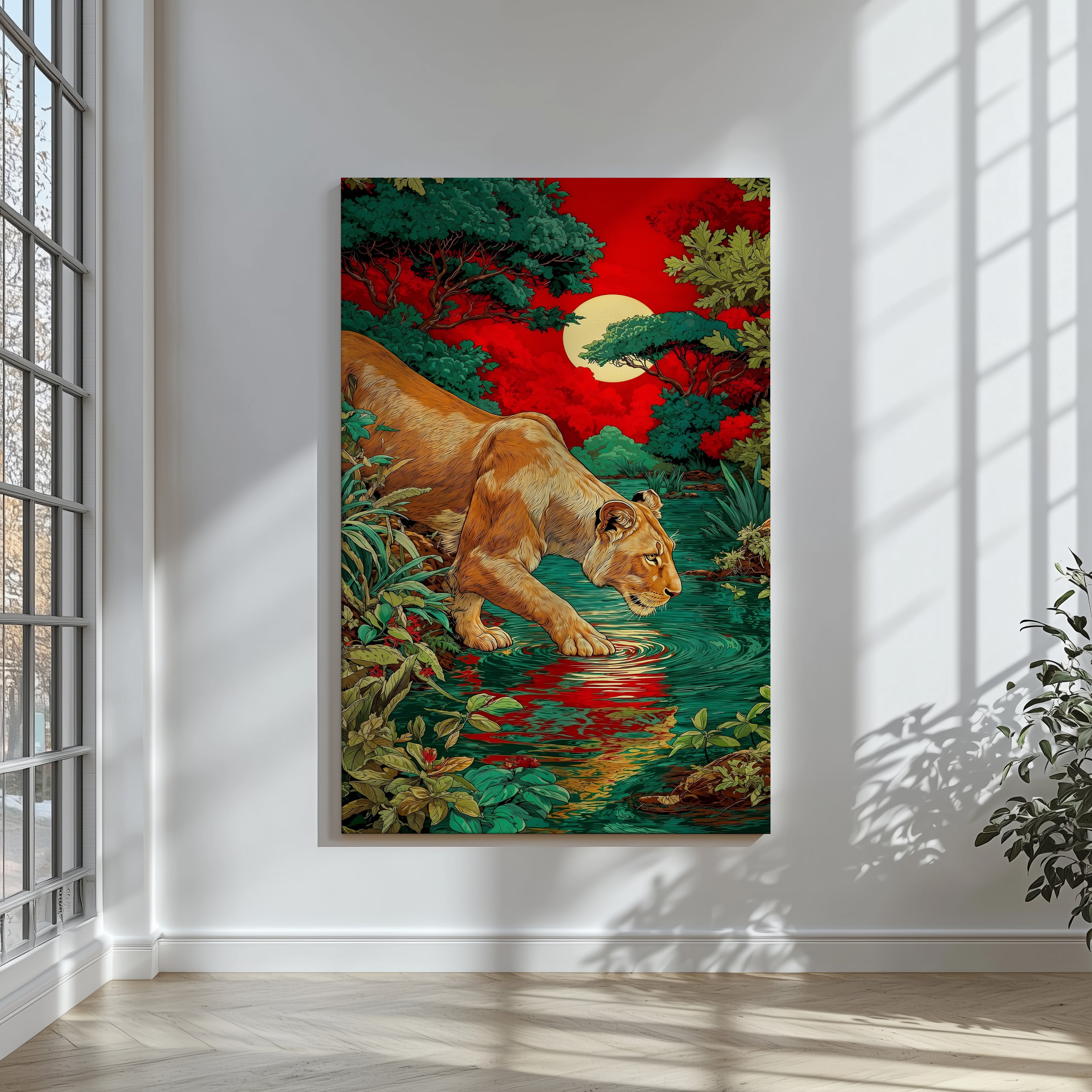 THE DRINKING LIONESS